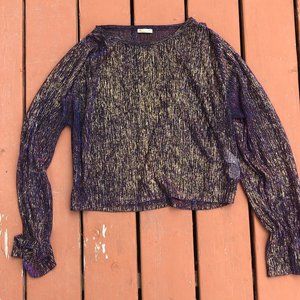 Zara reversible, glittered crop-top